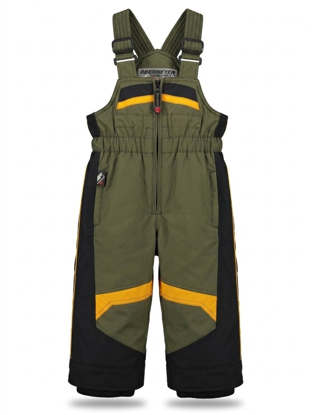 Obermeyer Extreme Explorer Snow Bib Overalls Kids Size 2 Olive Green Black Gold